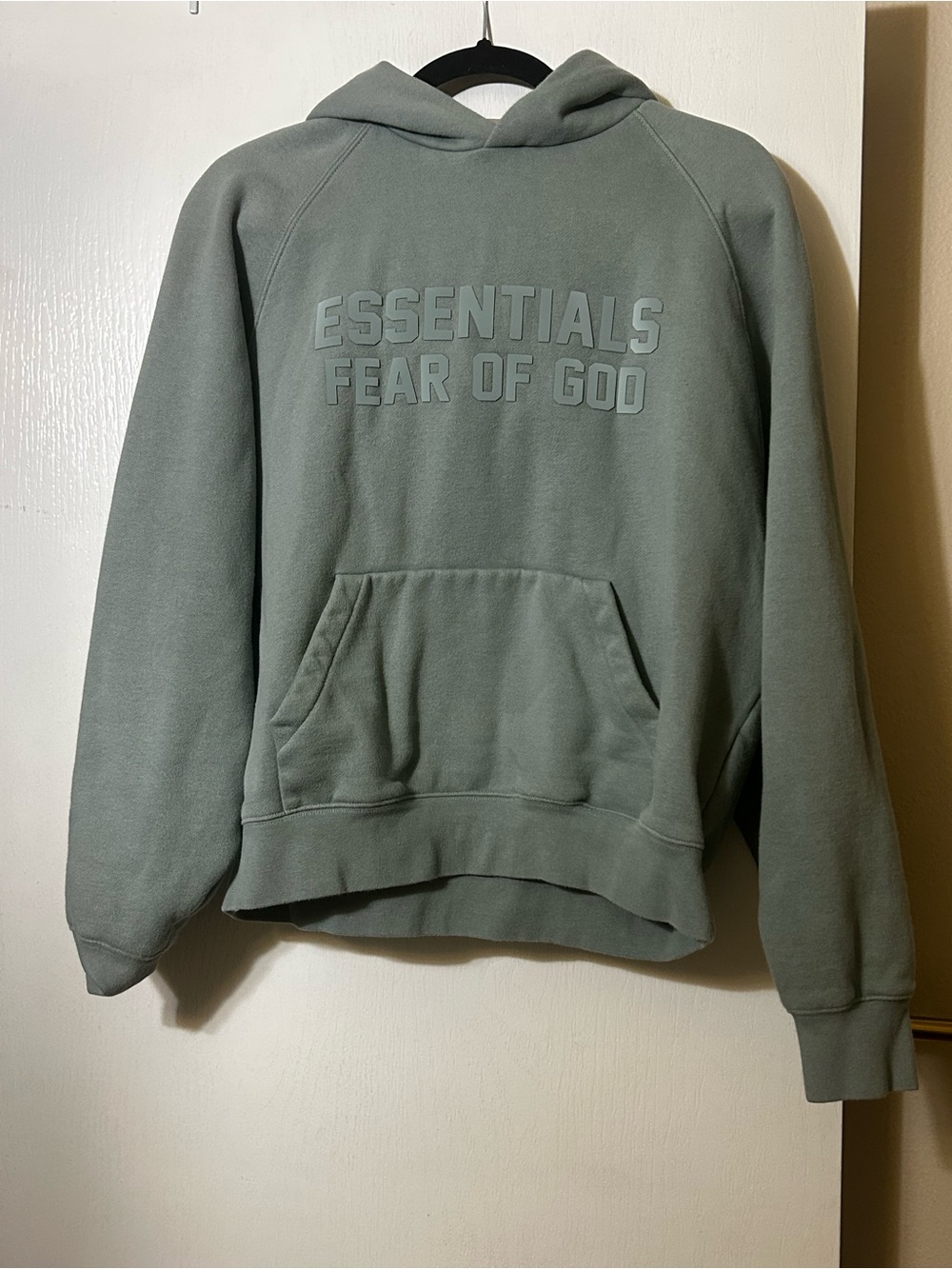 Fear of God Essentials Crewneck Hoodie in Sage